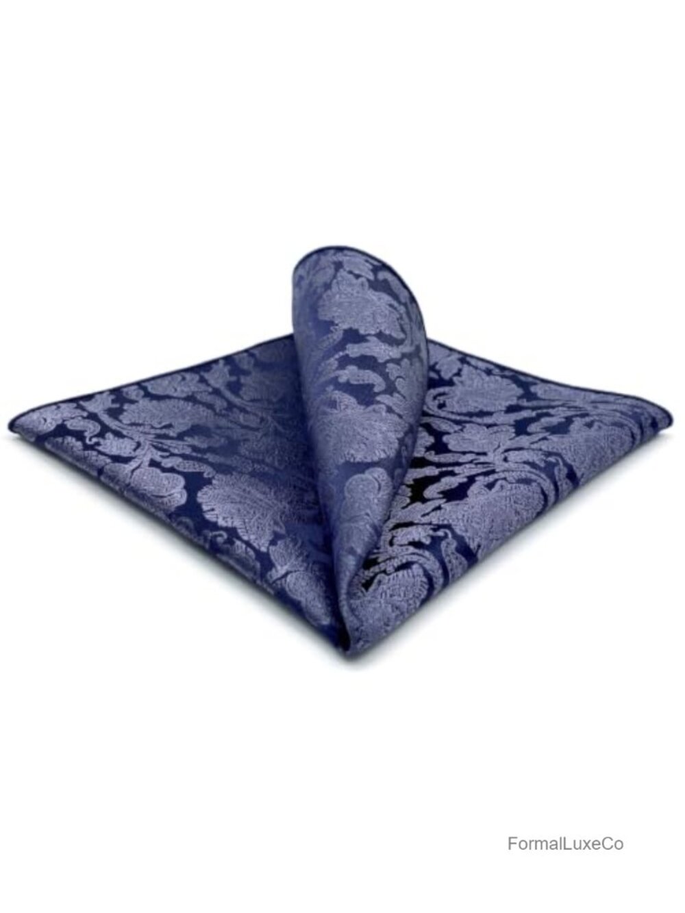 Pocket Square for Men Space Blue Geometric Jacquard Woven Suit Accessory